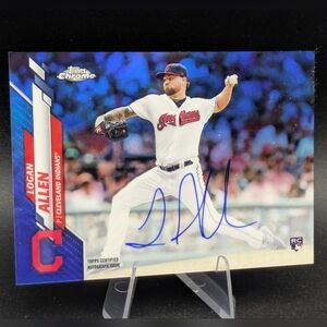 2020 Topps Chrome Rookie Auto Blue Refractor /150 Logan Allen #RA-LA RC Guardian